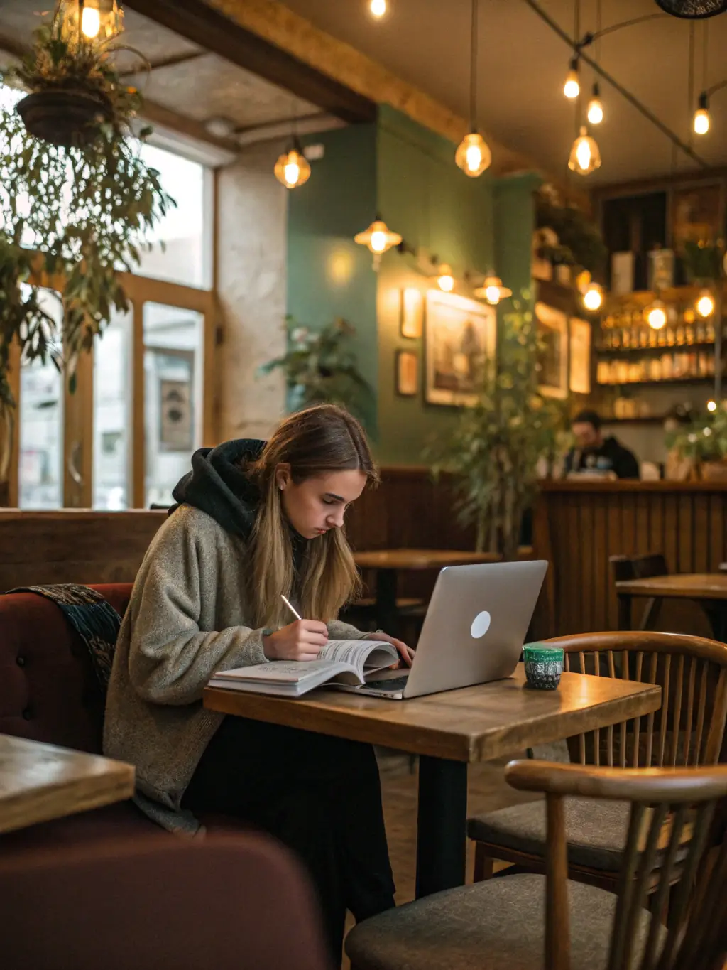A person studying online with a laptop, highlighting the flexibility and convenience of EduPrep's online learning platform.